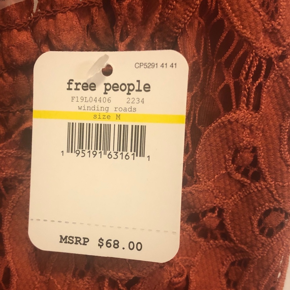 Free People Rust Floral Lace Ruffle Cami - Picture 2 of 4